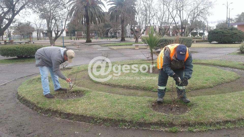 El Municipio de Rodó viene realizando diversas obras en la localidad, al tiempo que encara el mantenimiento intensivo de espacios públicos.